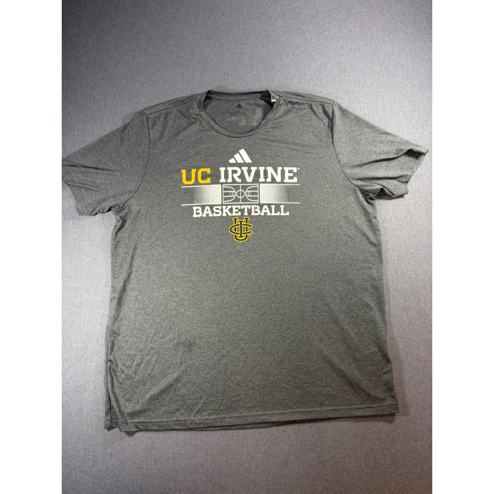 Adidas UC Irvine Basketball Shirt Mens XL Gray Heathered UCI Anteaters Tee